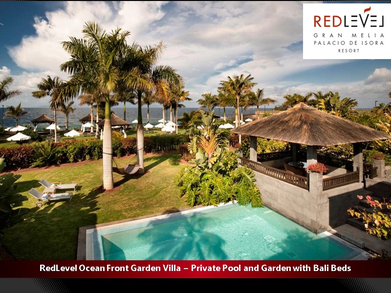 RedLevel Ocean Front Garden Villa − Private Pool and Garden with Bali Beds
